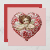 Cute Valentijn Angel Feestdagenkaart (Voorkant / Achterkant)