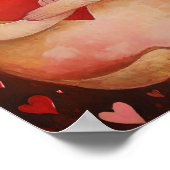 Cute Valentijn Cat Poster (Hoek)