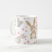 Cute Valentijn Enamored Bunnies Koffiemok (Voorkant links)