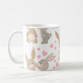 Cute Valentijn Enamored Bunnies Koffiemok (Links)