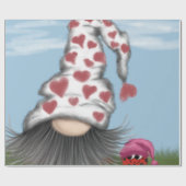 Cute Valentijn Gnome Cadeaupapier (Vlak)