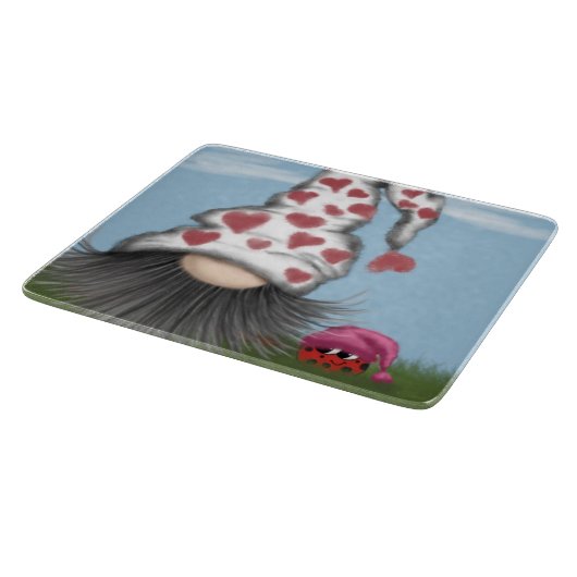 Cute Valentijn Gnome Snijplank (Hoek)