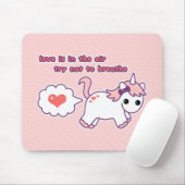 Cute Valentijn Unicorn Muismat (Met muis)