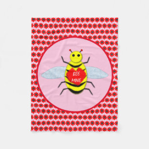 Cute Valentijnsdag Bee Fleece Deken