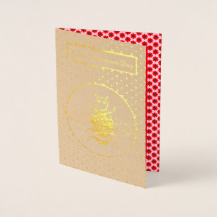 Cute Valentijnsdag Bee Folie Kaarten