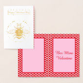 Cute Valentijnsdag Bee Folie Kaarten (Display)