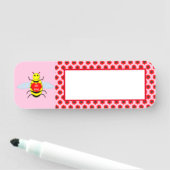 Cute Valentijnsdag Bee Naamplaatje (In situ)