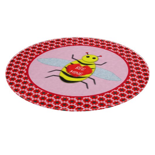 Cute Valentijnsdag Bee Snijplank (Hoek)