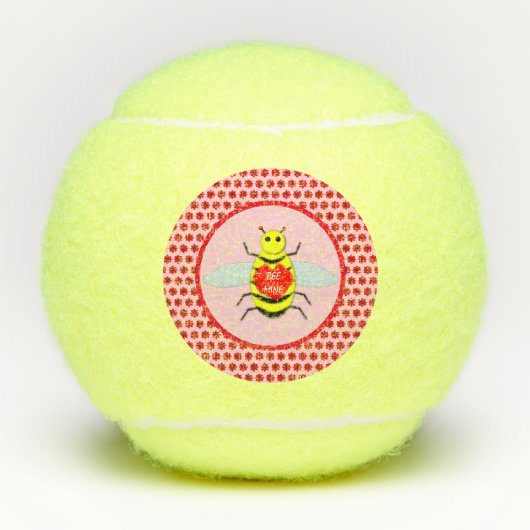 Cute Valentijnsdag Bee Tennisballen (Voorkant)