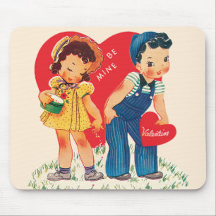  Cute Valentijnsdag, Boy and Girl Hearts Muismat