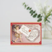 Cute  Valentijnsdag Cherub Mail Briefkaart (Staand voorkant)