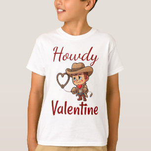 Cute Valentijnsdag Cowboy "Howdy Valentijn" T-shirt