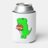 Cute Valentijnsdag Dinosaur Blikjeskoeler (Blikje Achterkant)