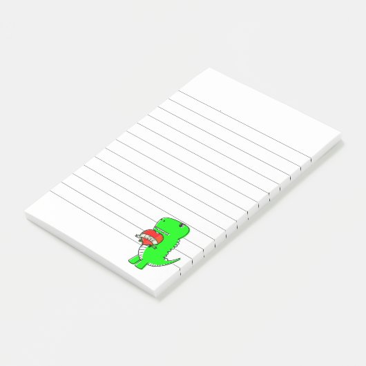 Cute Valentijnsdag Dinosaur Lined Post-it® Notes (Schuin)
