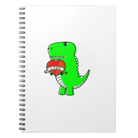 Cute Valentijnsdag Dinosaur Notitieboek (Voorkant)