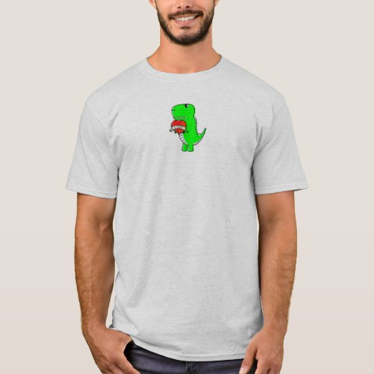 Cute Valentijnsdag Dinosaur T-shirt (Voorkant)