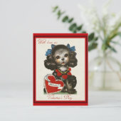 Cute  Valentijnsdag Dog Briefkaart (Staand voorkant)