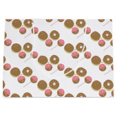 Cute Valentijnsdag Donut and Cake Pop Pattern Groot Cadeauzakje (Voorkant)