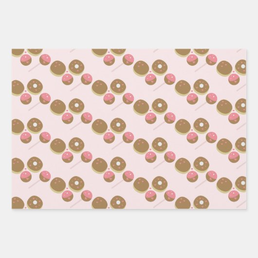 Cute Valentijnsdag Donut and Cake Pop Pattern Inpakpapier Vel (Voorkant 2)