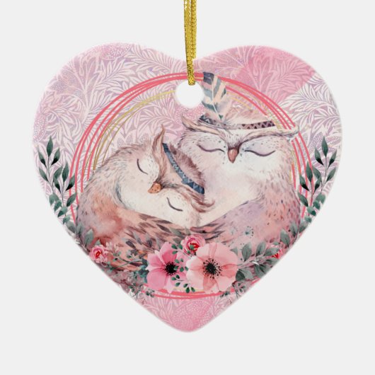 Cute Valentijnsdag keramisch Ornament (Voorkant)