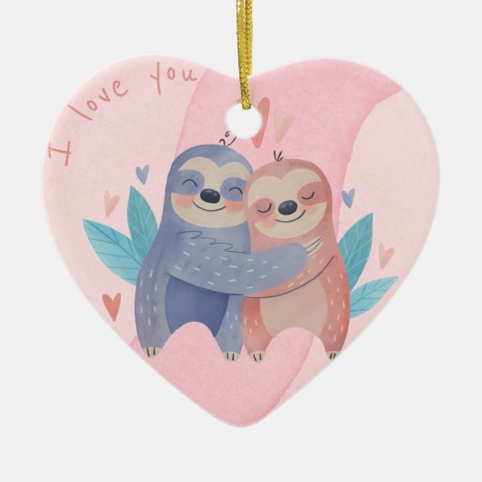 Cute Valentijnsdag keramisch Ornament (Voorkant)