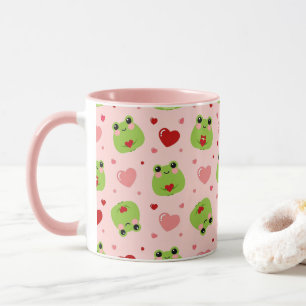 Cute Valentijnsdag Kikkers Roze Koffiemok Mok