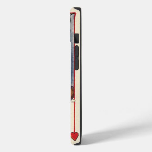 Cute Valentijnsdag, meisje met rood hart Case-Mate iPhone Case (Achterkant / Links)