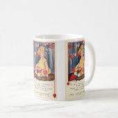 Cute Valentijnsdag, meisje met rood hart Koffiemok (Voorkant rechts)