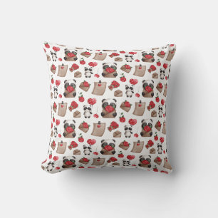 Cute Valentijnsdag Panda Beer Love Pattern Kussen