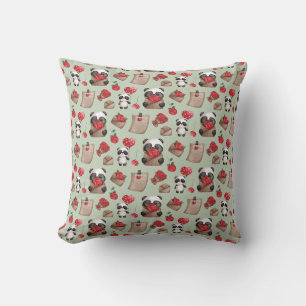 Cute Valentijnsdag Panda Beer Love Pattern Kussen