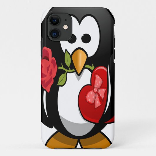 Cute Valentijnsdag Penguin Funny Cartoon Case-Mate iPhone Case (Achterkant)