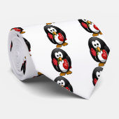 Cute Valentijnsdag Penguin Funny Cartoon Stropdas (Opgerold)