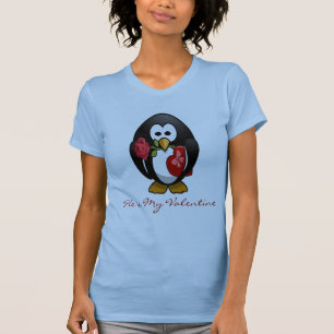 Cute Valentijnsdag Penguin Funny Cartoon T-shirt