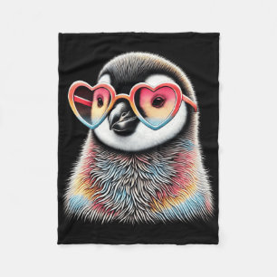 Cute Valentijnsdag Pinguïn Hart Singles Jongens Fleece Deken
