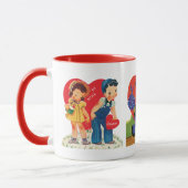  Cute Valentijnsdag, Retro 50s Kitsch Mok (Links)