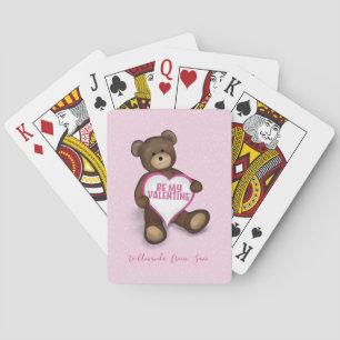 Cute Valentijnsdag Schattig Teddy Bear Pokerkaarten