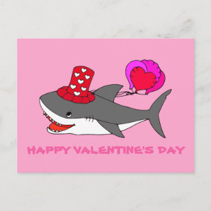Cute Valentijnsdag Shark Briefkaart