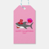 Cute Valentijnsdag Shark Cadeaulabel (Voorkant)