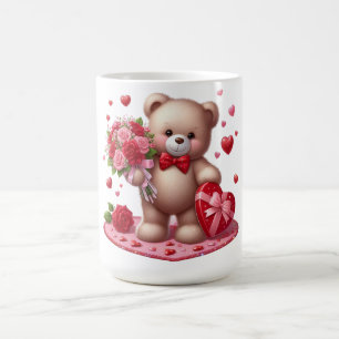 Cute Valentijnsdag Teddy Bear Koffiemok