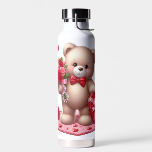 Cute Valentijnsdag Teddy Bear Waterfles