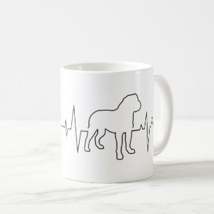 Cute Valentijnsdag Thema Hartslag Hond Liefhebber Koffiemok