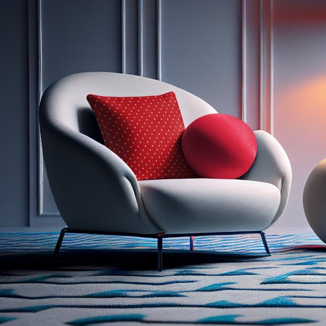 Cute Valentijnsdag Tiny Red Hearts Kussen (Creator heeft geüpload)