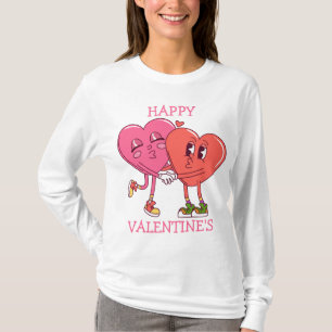 Cute Valentijnshartjes Koppel Dames T-Shirt