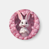 Cute Valentine Bunny Magnet (Devant)