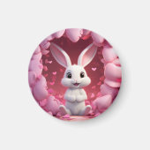 Cute Valentine Bunny Magnet  (Devant)
