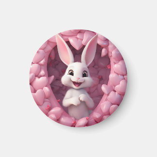 Cute Valentine Bunny Magnet Magneet