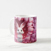 Cute Valentine Bunny Mug | Valentine's Day Mug (Devant gauche)