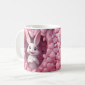 Cute Valentine Bunny Mug  | Valentine's Day Mug (Devant gauche)
