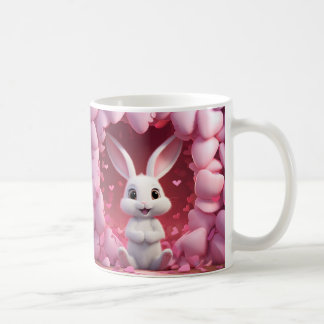 Cute Valentine Bunny Mug | Valentine's Day Mug Koffiemok