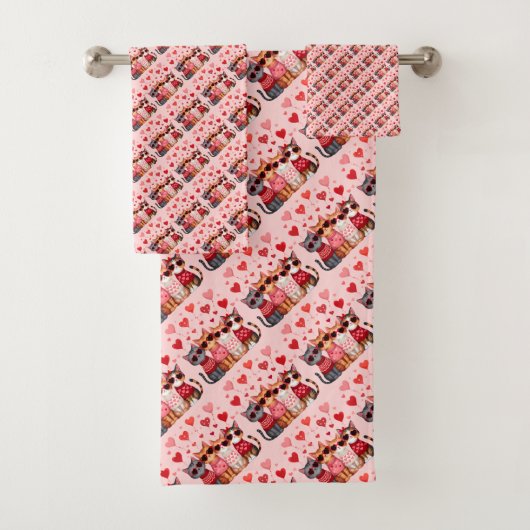 Cute Valentine Chats en Lunettes de soleil Coeur (En situation)